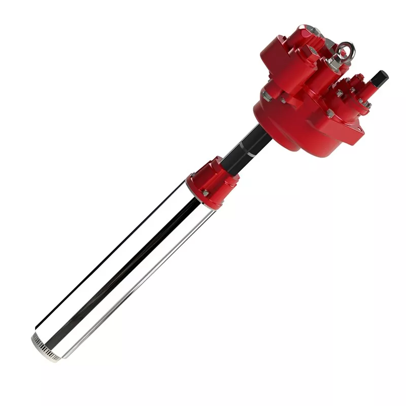 Pompa subrmersible kanthi tabung motor lan teleskop